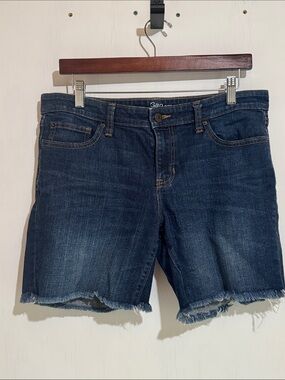 GAP Indigo Blue Frayed Hem Denim Shorts